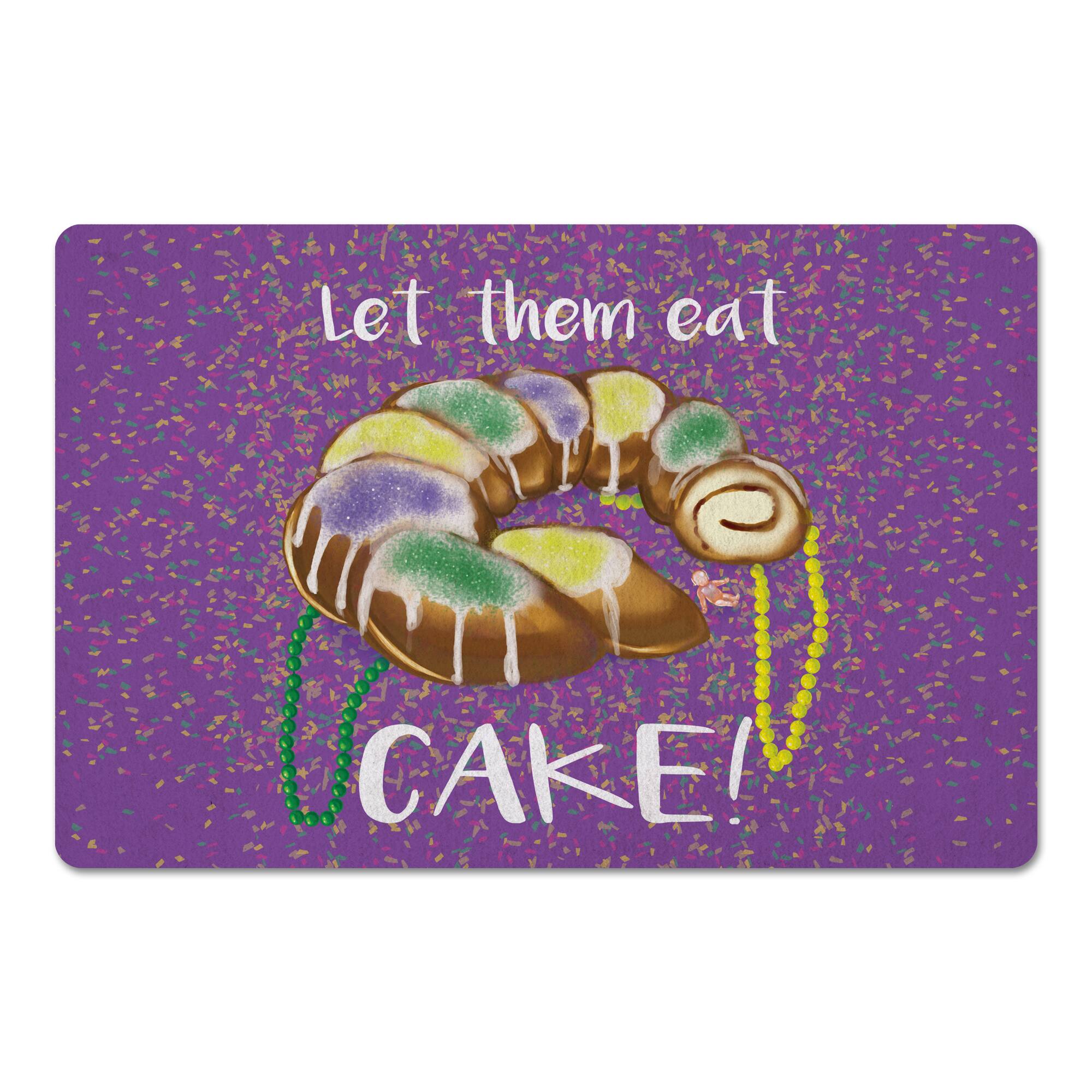 Let Eat Them Cake Mardi Gras Floor Mat